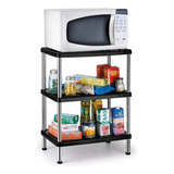 Organizador Lavanderia Vertical Empilhavel Preto 3 Andares