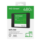 Disco Sólido Interno Western Digital Wd Green Wds480g2g0a 480gb Verde Original Lacrado