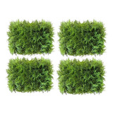 4 Placas De Grama Artificial Premium 60x40 Jardim Vertical Estrutura Verde-escuro Planta Verde