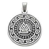 Dije Valknut Nudo Runa Vikingo Nordic Plata 925