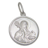 Medalla De Plata Circular Motivo San Benito (p1362)