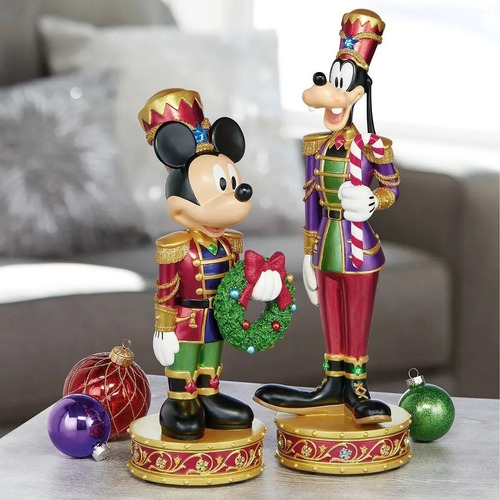 Cascanueces Navideños Luces Y Música Disney Mickey Y Goofy