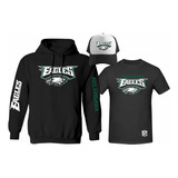 Kit Sudadera + Playera + Gorra Mod Philadelphia Eagles Nfl