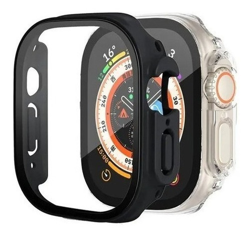 Capa Case Bumper Pelicula Vidro P/ Apple Watch Series 8 49mm