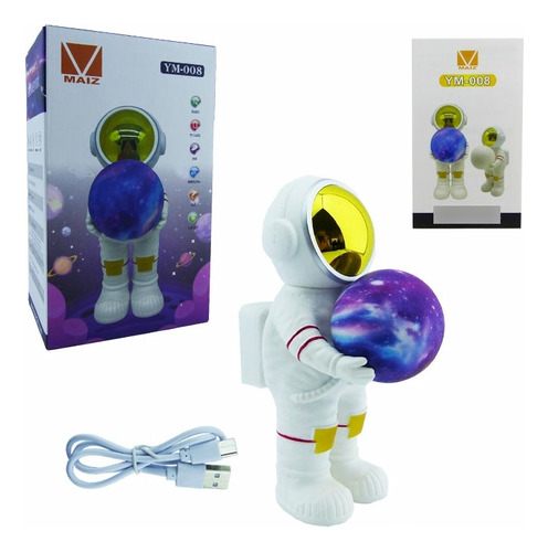 Parlante Recargable Astronauta Con Esfera Modelo Recargable