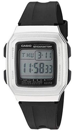 Correa Clásica De Resina De Cuarzo Casio F-201wam-7avcf Para