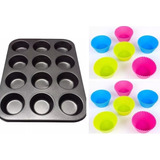 Forma Petit  + 12 Forminhas Silicone Anti-aderente 12 Cava