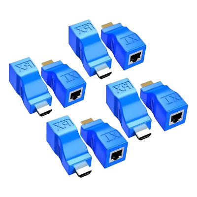 Kit 8 Extensores Hdmi Utp 30m Un Solo Cable Cat6 Rj45 1080p
