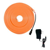 Neon Flex 5m Ip68 12v Sumergible Incluye Fuente Driver 6mm. Color De La Luz Naranja