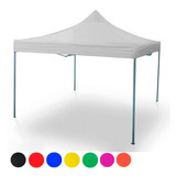 Carpa Toldo Plegable 3x3m Acero Reforzado 100% Impermeable Color Blanco