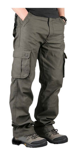 Pantalon Hombre Cargo Gabardina Reforzada Ropa Trabajo