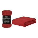 Kit 2 Cobertor Coberta Manta Casal Microfibra Rosa Vermelha Cor Vermelho