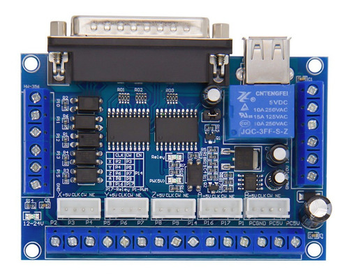 Interfaz Mach3 Cnc Lpt Drivers Motores Pap 5 Ejes 