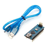 Placa Nano V3 Pino Atmega328p Cabo Ide Arduino Iot Automação