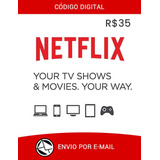 Cartão Presente Netflix Pré-pago R$35 Envio Imediato