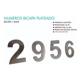 Numeros Bicapa Plateado 10cm Domicilio Casa Edificios