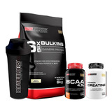 Super Combo Massa Six Bulking 6kg + Creatina + Bcaa + Shaker