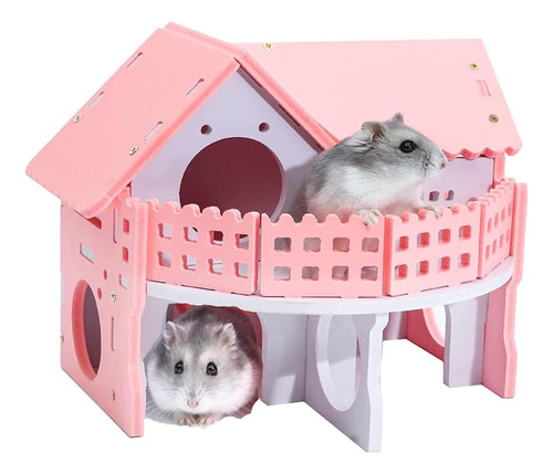 Chuqiantong Hamster Laberinto Casa De Madera Escondite De An