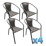 Sillas X 4 Silla De Jardin Balcon Terraza Silla De Cafetería