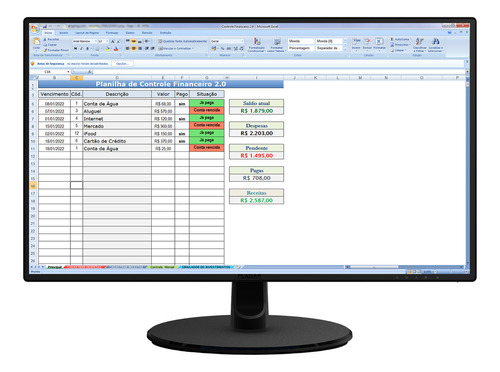 Planilha Controle Financeiro Pessoal Fácil De Usar