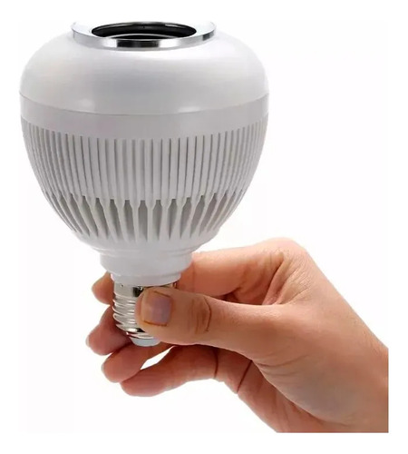 Lampada Musical Caixa Som 12w Bluetooth Luz Led Rgb Com Cont