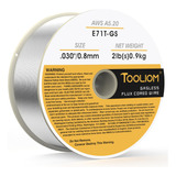 Tooliom E71t-gs .030 Diámetro 2-pound Carrete Flux Core Au.