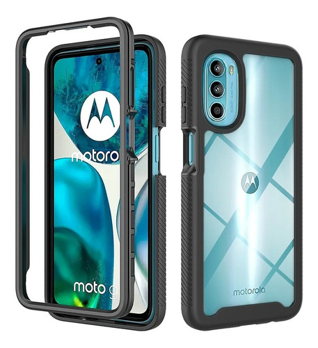 Funda 2 En 1 Uso Rudo Para Modelos Motorola Transparente