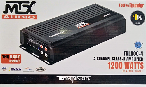 Amplificador Mini 4 Canales. Tnl600-4. Clase D. Mtx Audio. 