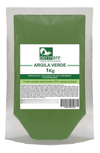 Argila Verde 1kg - Dermare (estética)