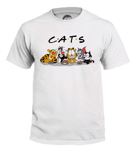 Playera Grapics Cats Gatos Amigos Friends Garfield Tom Felix