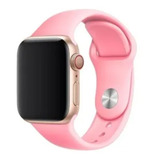 Pulseira Para Apple Watch Serie 7 + Película 3d 41mm 45mm Sm Cor Rosa-claro Largura 41 Mm