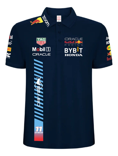 Polo Playera Niños Redbull Checo 11 Escuderia F1 Juvenil