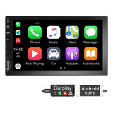 Estéreo De Coche Doble Din 7 Pulgadas Con Carplay Android Au