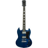 Guitarra Elétrica Sg De Madeira Maciça Thomaz Teg 340 Azul