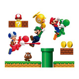 Sticker 3d En Vinil Para Pared Infantil Mario Bros 80x57