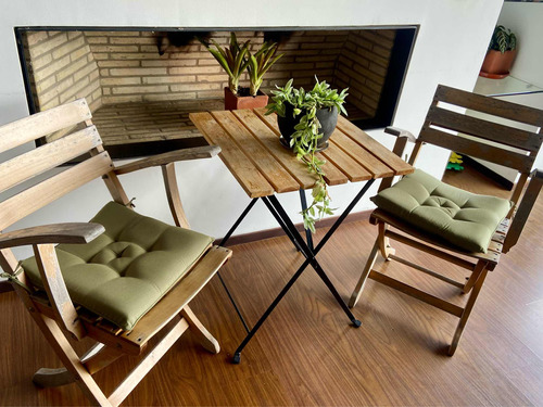 Juego De Terraza Plegable En Madera