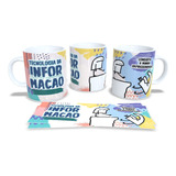 Caneca Cerâmica 325ml Flork Profissões Tecnologia Informação