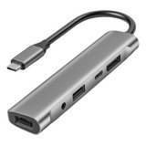 Slim 5 Em 1 Usb C Hub 4k @ 60hz Displayport Dual Usb 2.0 60w