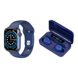 Smartwatch Iwo Serie 7 W27 Pro 1.75 + Audífono F9 Base Carga