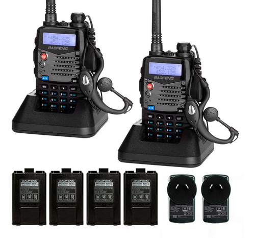 Kit Handies Baofeng Uvra Uhf Vhf Doble Banda Manos Libres