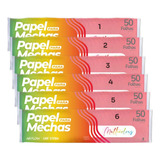 6 Pacotes Papel Para Mechas Multicolors V 11x47cm 300 Folhas