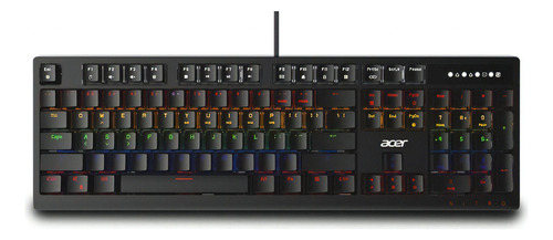 Teclado Gamer Acer Okb950 Rgb Switchs Azules Bgui Color Del Teclado Negro