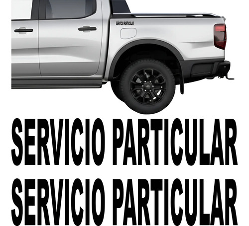 Calcomanía Sticker Servicio Particular Vinil 2 Piezas