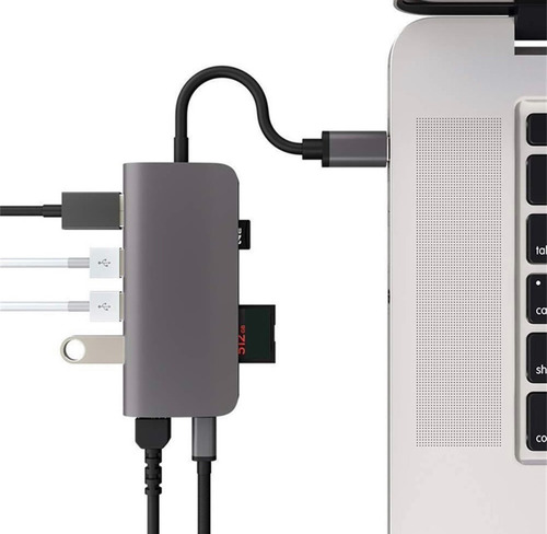 Adaptador Usb-c A Rj45 Hdmi 8 En 1 Mac iPad Android Windows