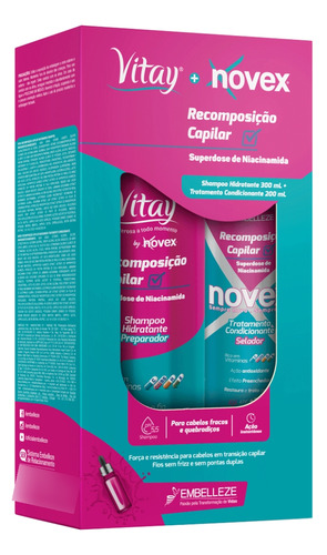 Kit Shampoo Condicionador Recomposição Capilar Vitay  Novex