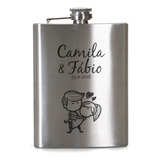 3  Porta Whisky Cantil Personalizado Presente Casamento