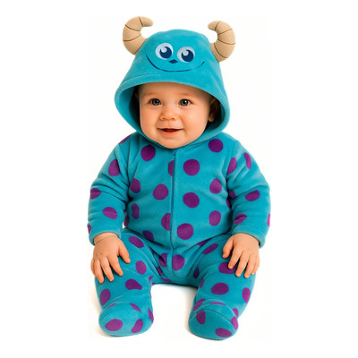 Mameluco Monsters Inc Con Gorro Bordado Disney Color Sulley Talla 12 Meses | Meses sin interés