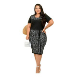 Vestido Roupas Evangélico Midi Tubinho Festas Plus Size Luxo