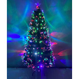 Árbol De Navidad 150 Cm, Luz Led, Fibra Óptica Y Estrella