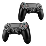 Controle Para Ps4 Playstation 4 Kit Com 2 Joystick Sem Fio Cor Preto